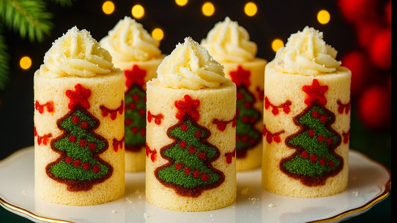 Вкусные мини-тортики 🌲 Идеальный десерт к празднику