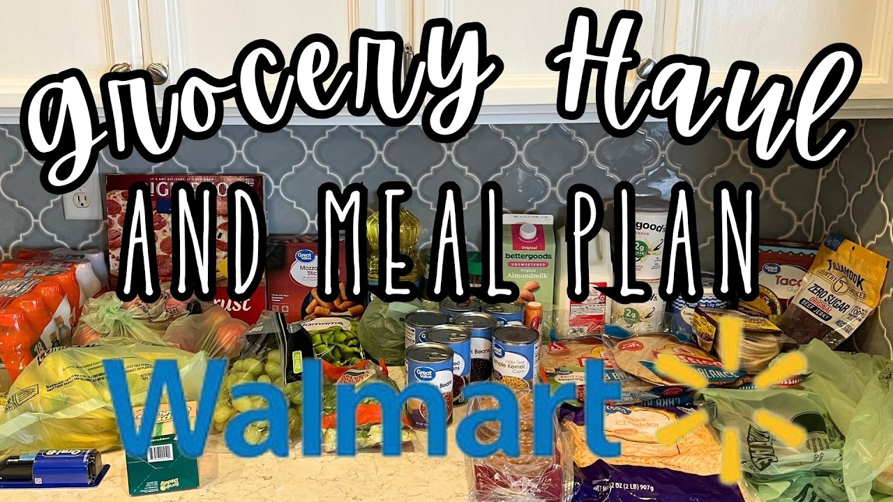 Реалистичный план покупок продуктов в Walmart для моей семьи из 4 человек | План питания | Молли ...