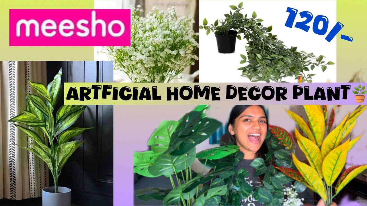 MEESHO ARTIFICIAL PLANT 🌱 & FLOWER 🌼 HAUL || MEESHO Home Decor 🏠 || Fake Plant 🪴