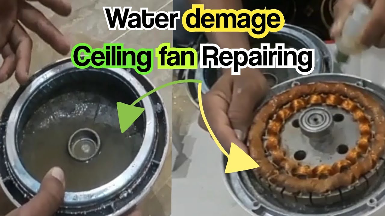 Water damage ceiling fan repairing @ExperimentSeeker   @Saqib_Lifeline