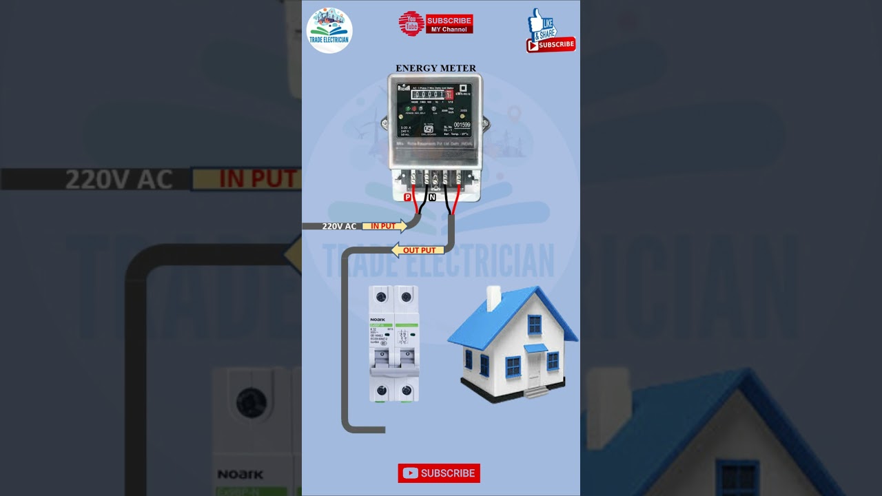 Single Phase Energy Meter and MCB Connection || Trade Electrician