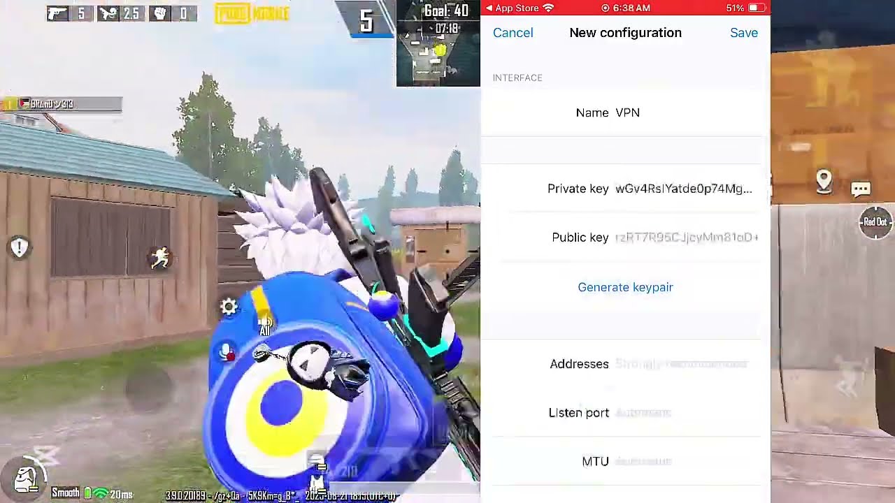 WIRE GUARD VPN SETTING IN PUBG MOBILE 🥶🫠