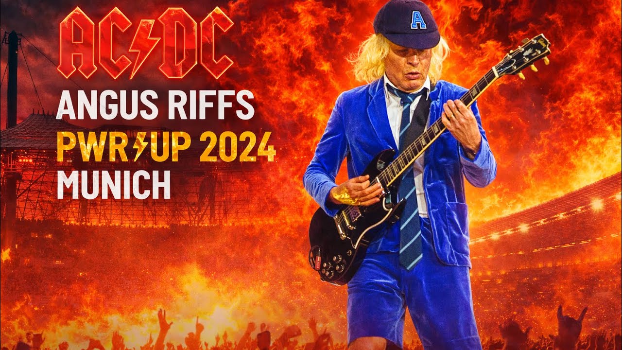 AC/DC PWRUP Angus Young Riffs and Solos (HD) Concert in munich 2024