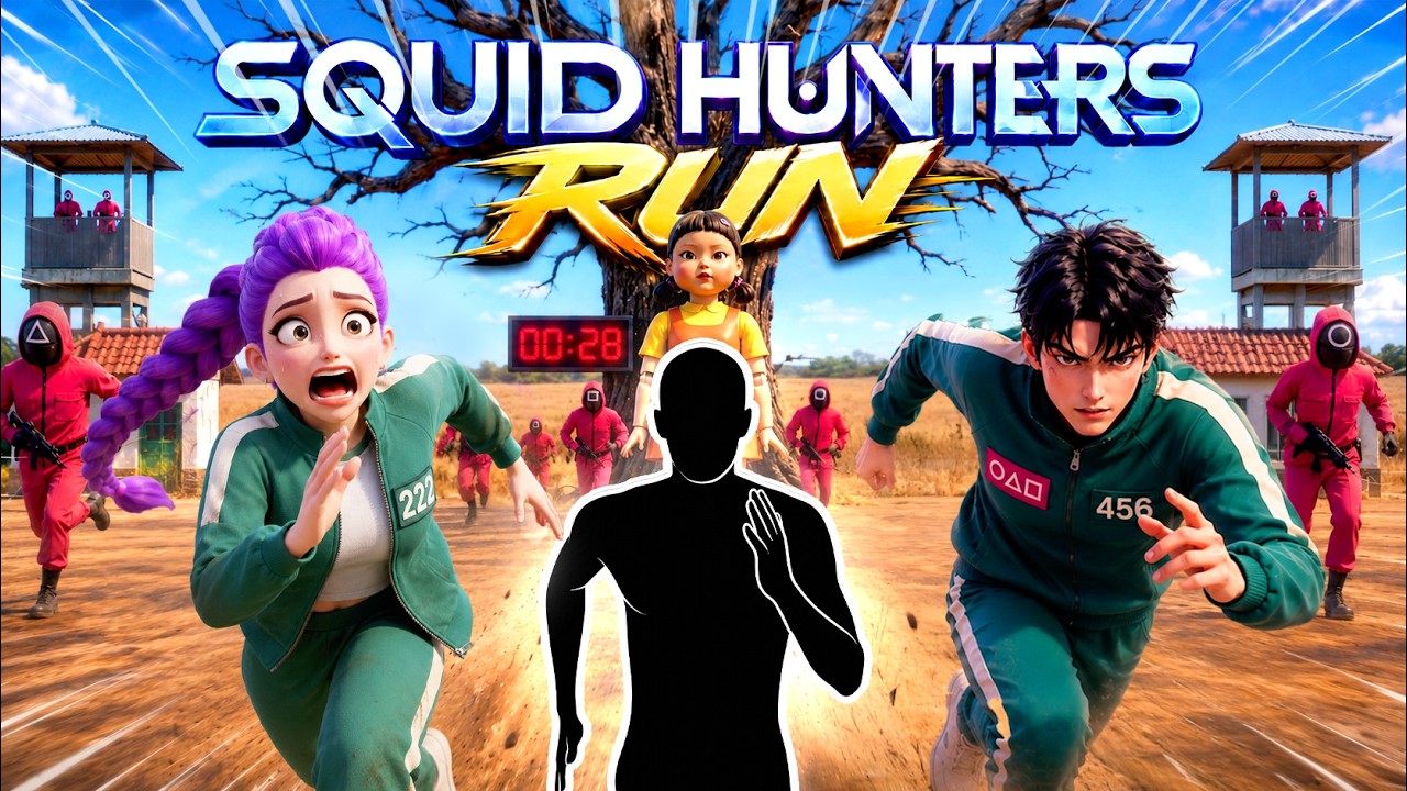 ESCAPE THE SQUID HUNTERS 🏃 4K Interactive Warm Up | High Quality Immersive Workout
