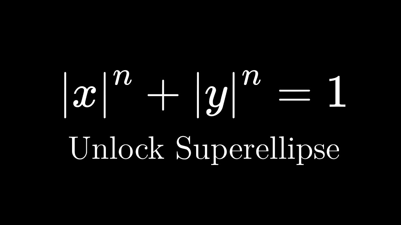 The Superellipse: One Equation, Infinite Shapes
