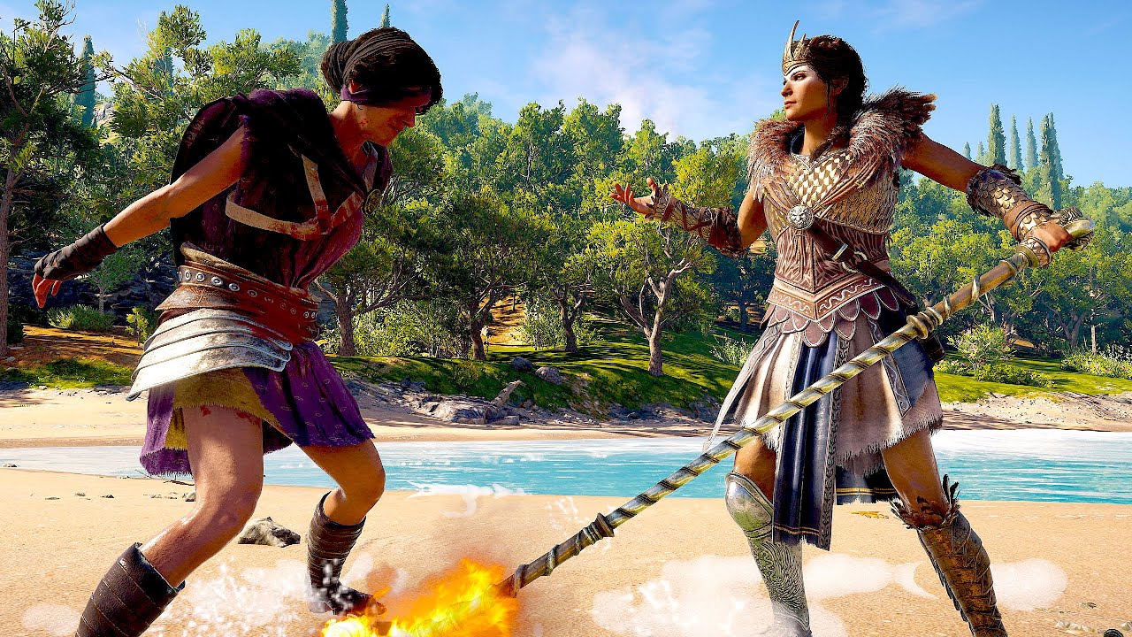 Assassins Creed Odyssey - The Burning Sphinx - Brutal High Action Combat & Fortress Clearings