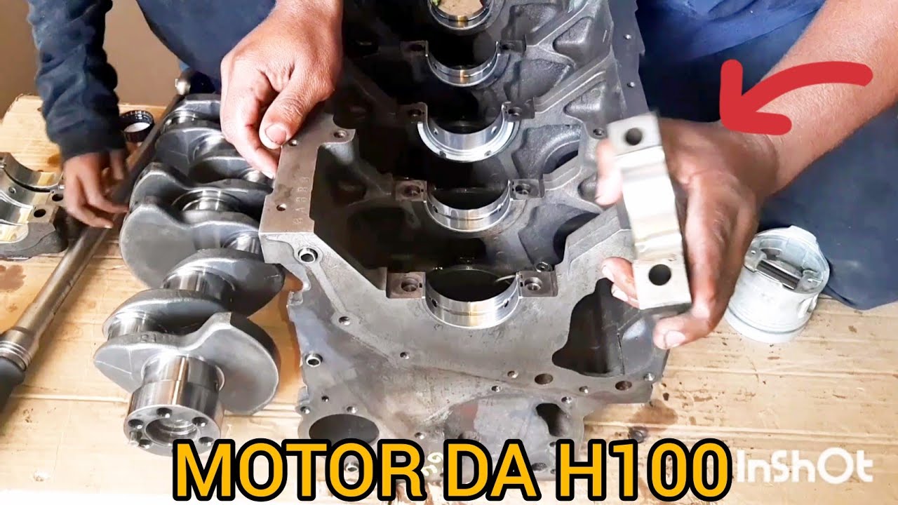 montagem do motor da H100 Hyundai 2.5 diesel parte 01