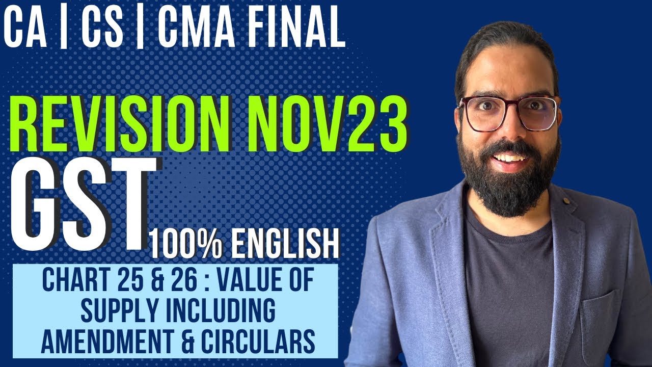 Chart 25 & 26 Value Of Supply Including Rules & Circulars| IDT Revision Nov23| 100% English