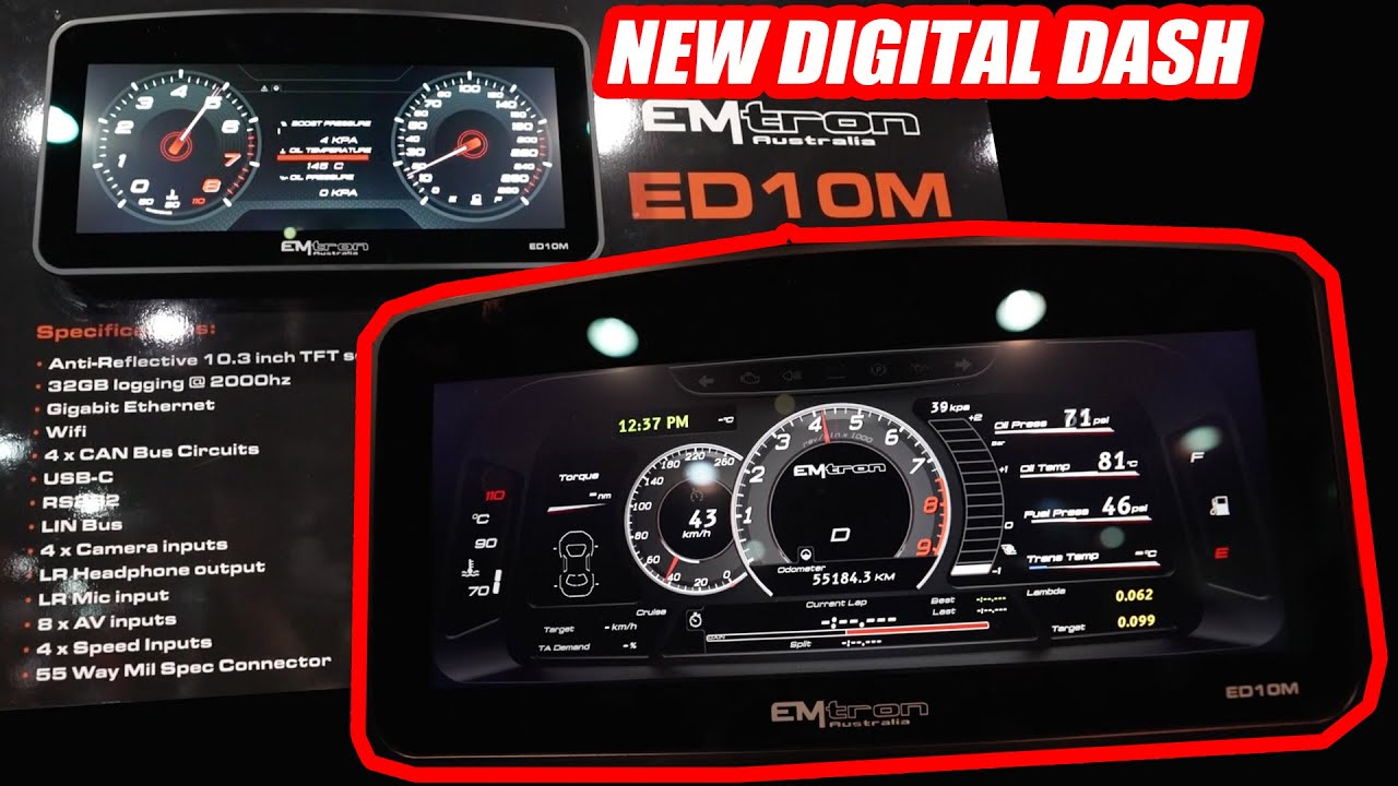 New Double Size Digital Dash with Logging from EMTRON launched at SEMA 2022