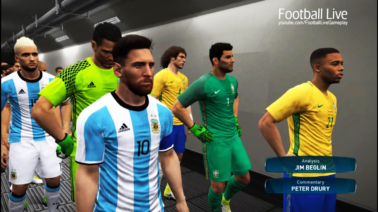PES 2017 | Brazil VS Argentina | 6 Goals in a Match & Full Match | Gameplay PC