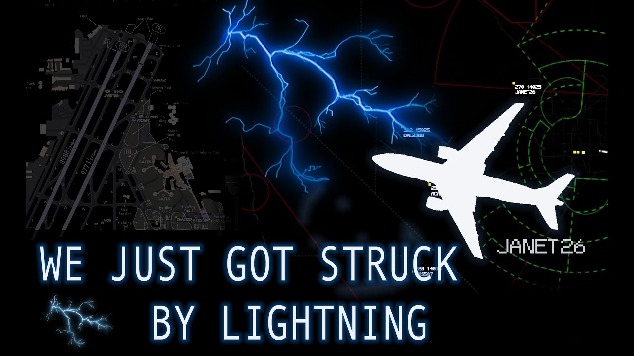 JANET 737-600 Lightning Strike + Bad Weather at Las Vegas