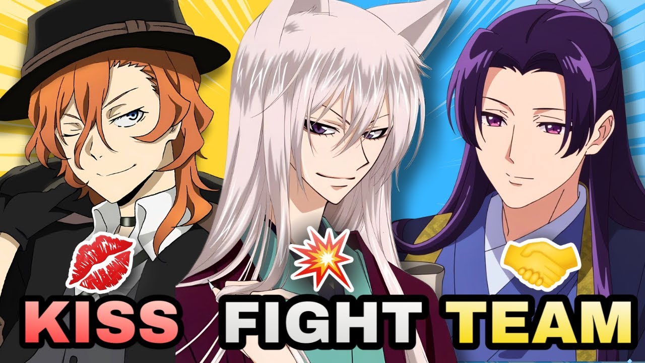 KISS 💋, FIGHT 💥,  TEAM UP 🤝 Challenge [Anime BOYS] 🔥 | ANIME QUIZ