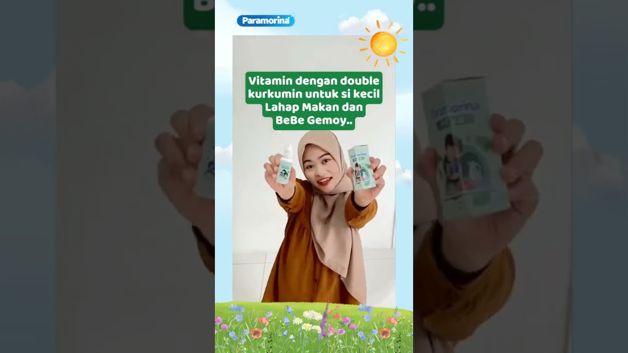 Double kurkumin Paramorina PE D bikin si kecil lahap dan gemoy Bun, yuk join live untuk konsultasi
