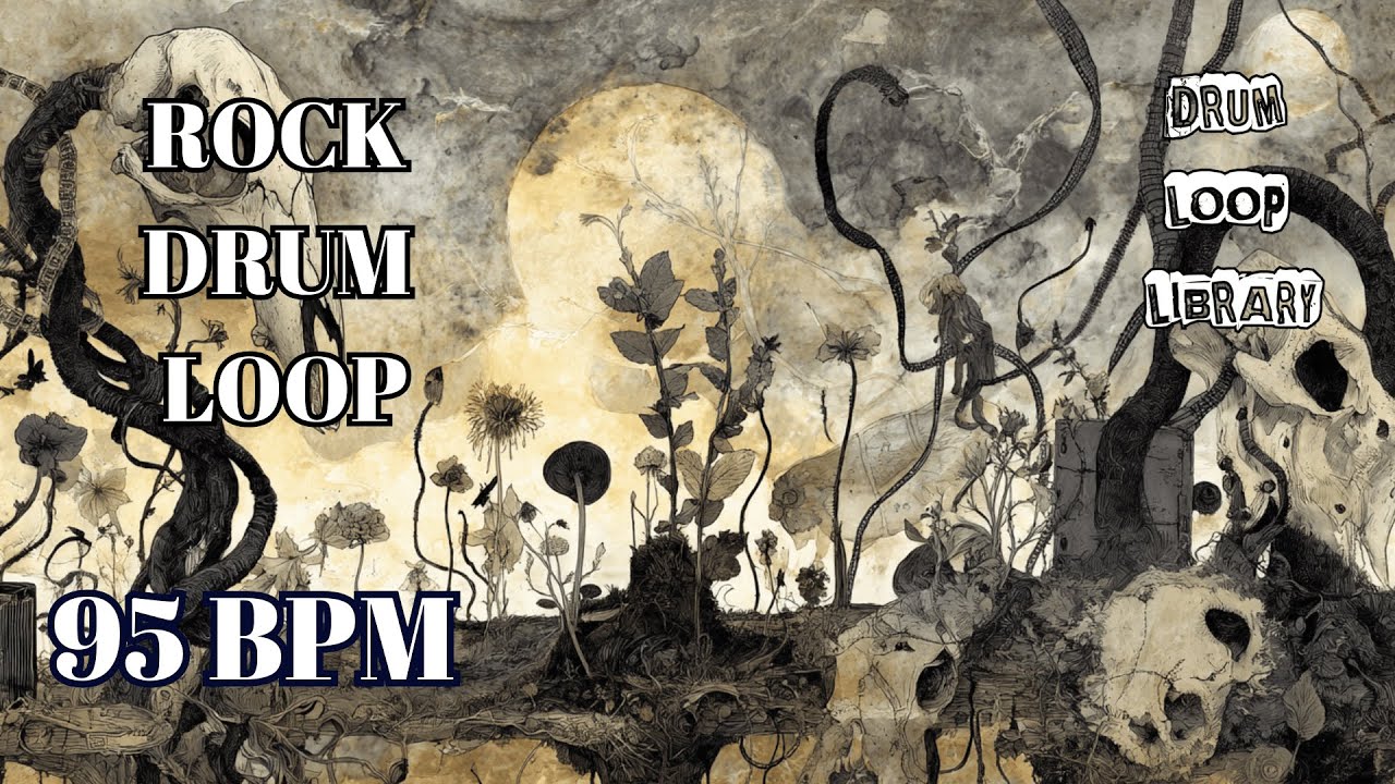 95 BPM Rock Drum Loop | Heavy Mid-Tempo Stomp | Royalty Free Drum Loop