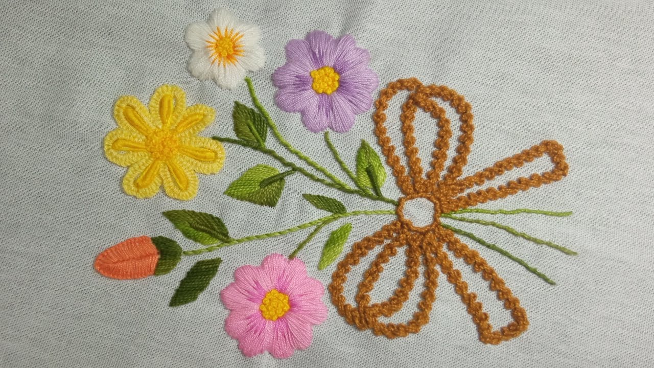 Bordando um Desenho Floral Avançado: Passo a Passo Detalhado