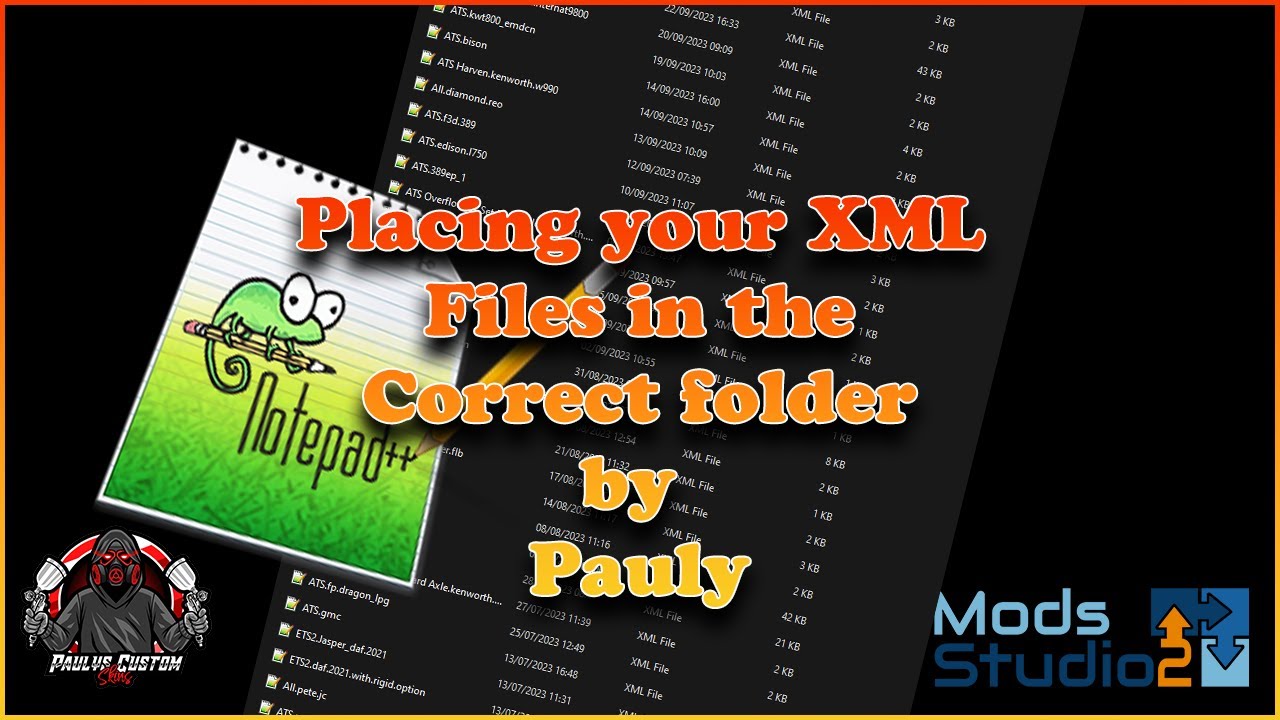 Размещение XML-файлов в правильных папках в modstudio2