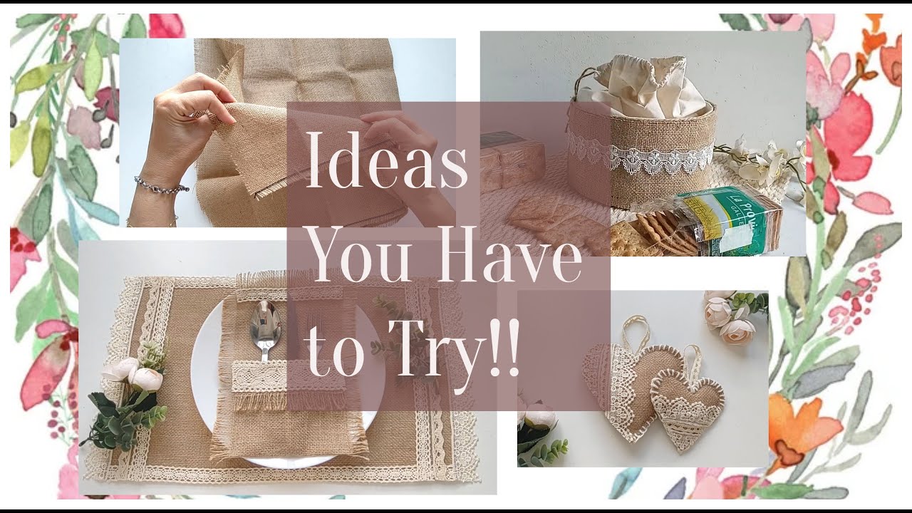 DIY - IDEAS with BURLAP FABRIC - Crafts and Recycling
