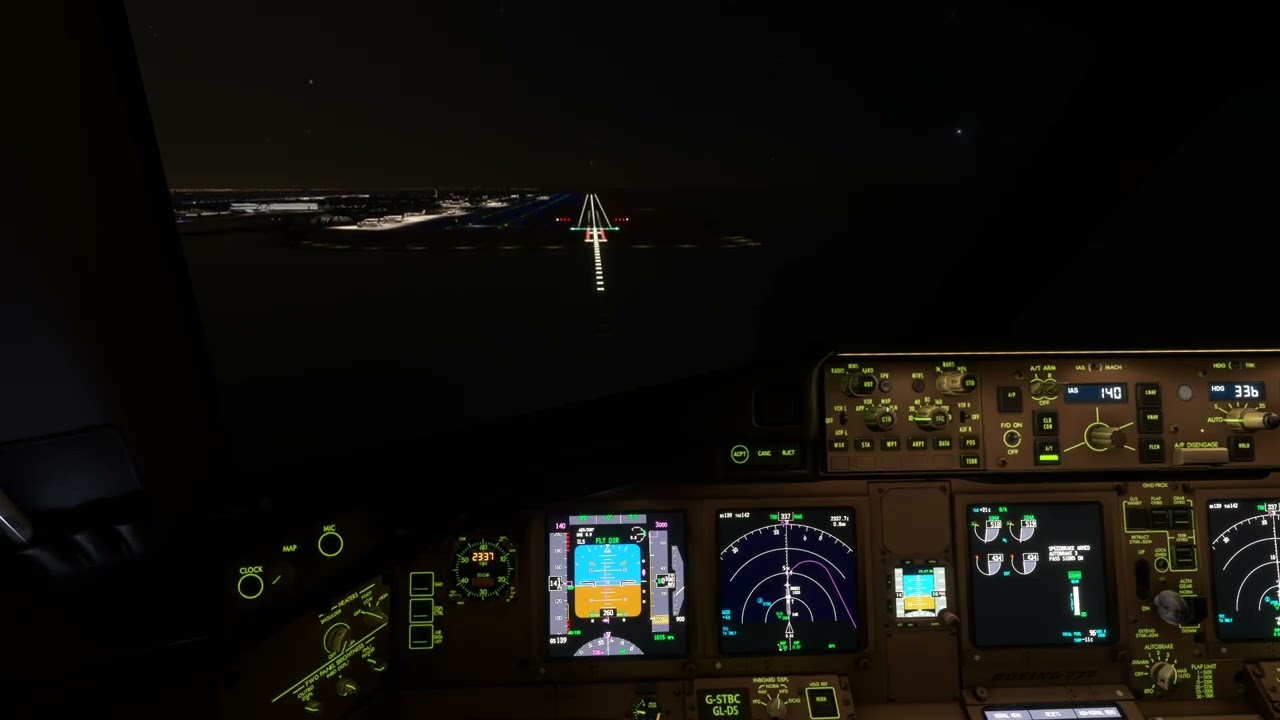 Landing at Doha Qatar PMDG 777-300ER MSFS 2020