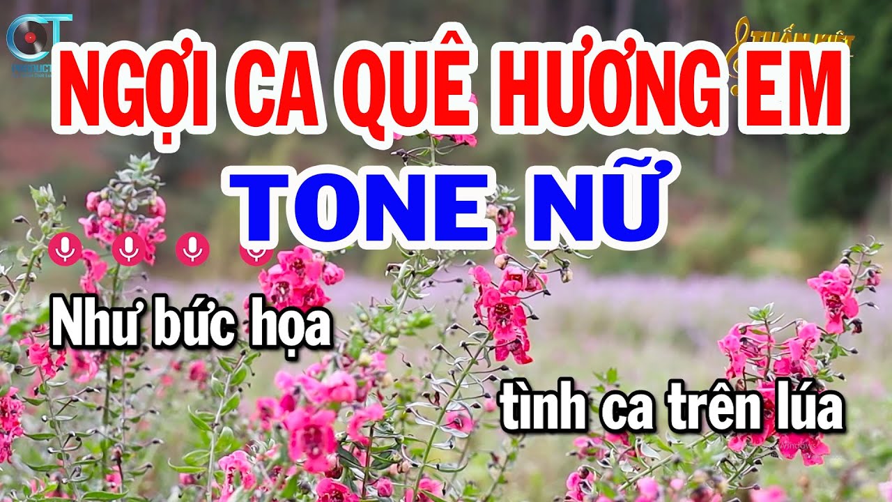 Karaoke Ngợi Ca Quê Hương Em Tone Nữ ( Bm ) Nhạc Sống Mới | Karaoke Tuấn Kiệt