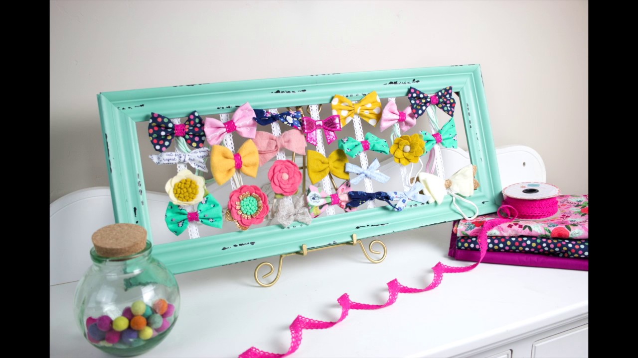DIY Hair Bow Organizer Tutorial
