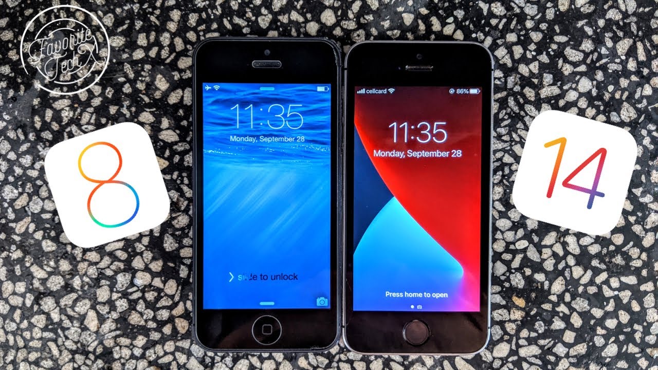 iOS 14 vs iOS 8 UI comparison ♥️