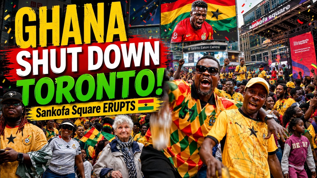 🔥 GHANA FANS SHUT DOWN TORONTO! Sankofa Square ERUPTS After Black Stars Victory 🇬🇭⚽