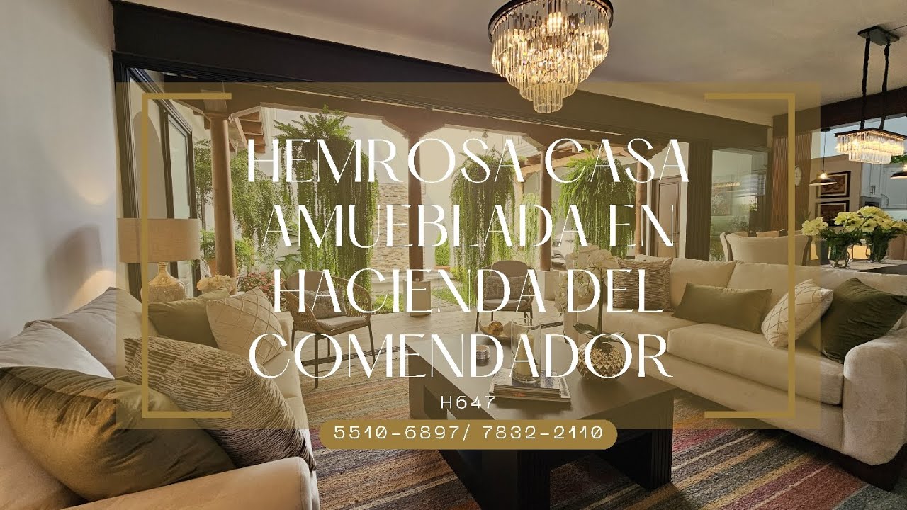 Hermosa casa amueblada en venta, Hacienda del Comendador 15min. de La Antigua Guatemala