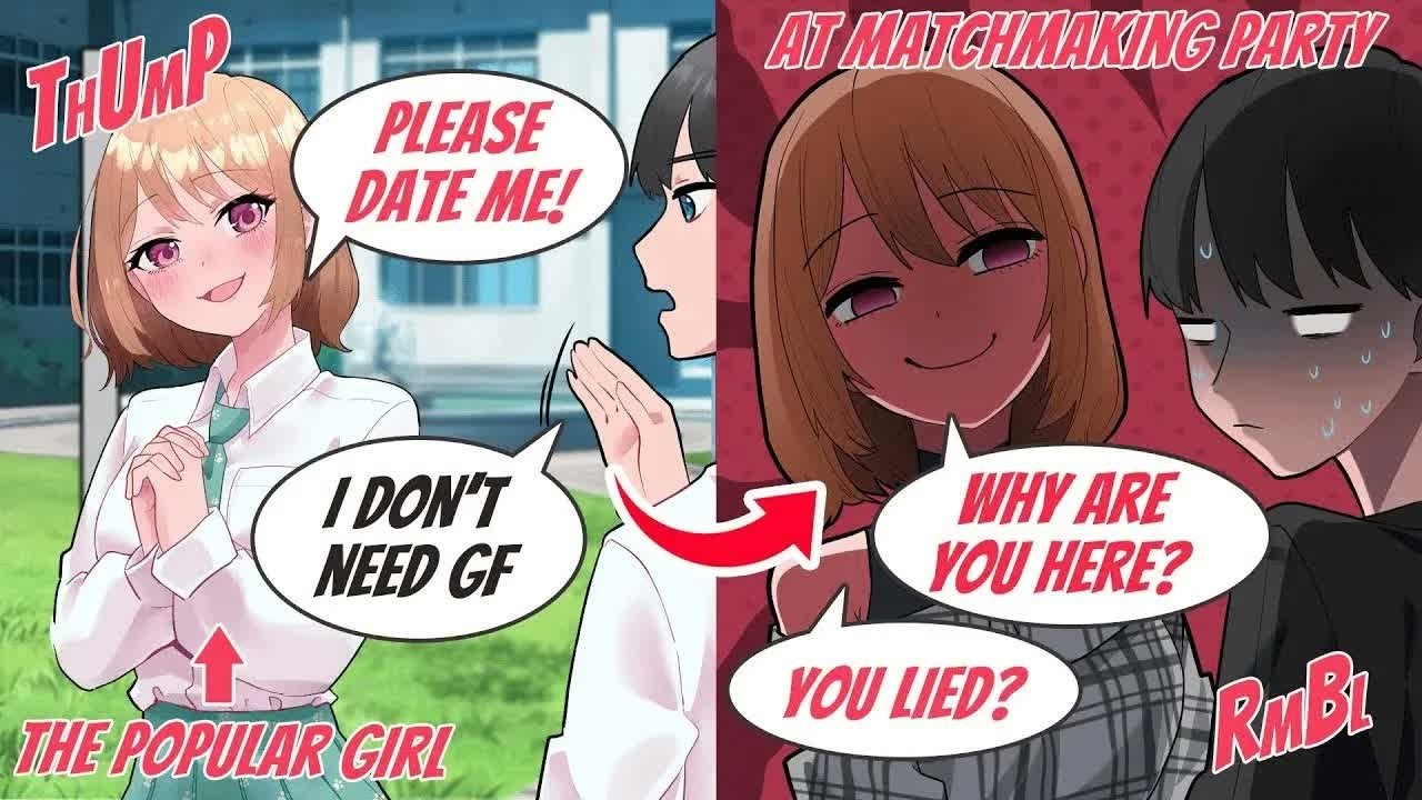 【RomCom】I Kept Dumping The School Queen Bee, But We Met At A Matchmaking Party! 【Manga Dub】
