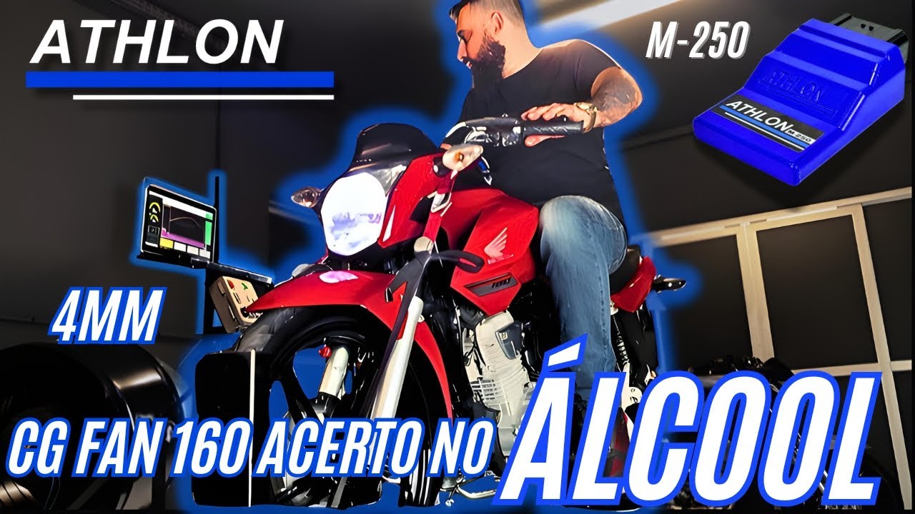 Acertando a CG Fan 160 4mm no &Aacute;lcool com comando e M&oacute;dulo Athlon M-250 no Dinam&ocirc;metro !!!