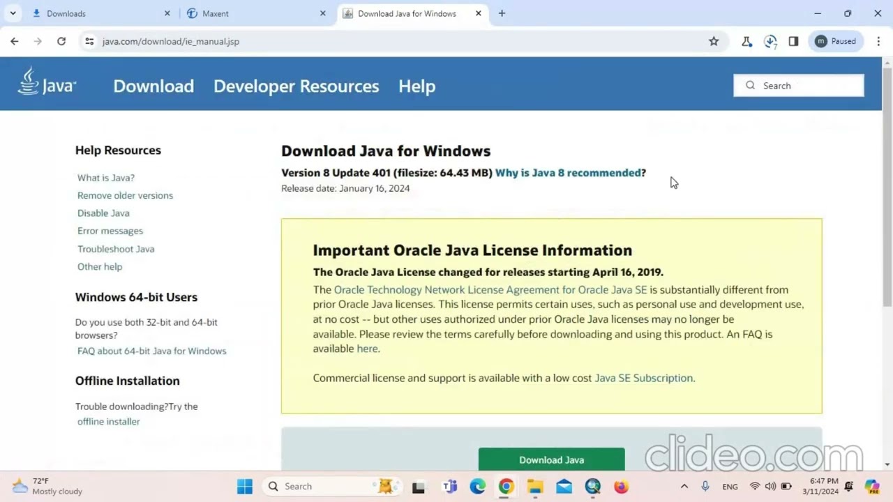 How to download MaxEnt and Java