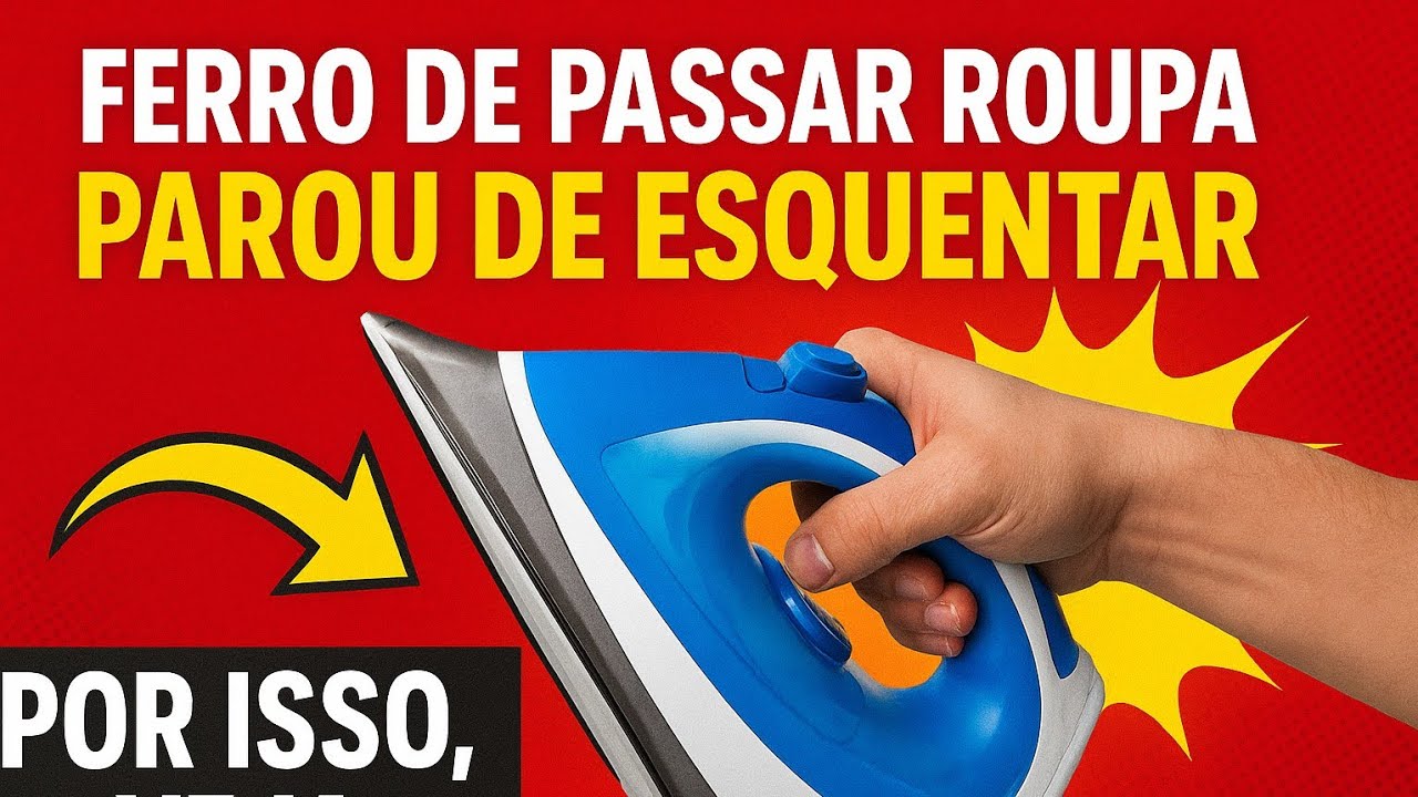 Ferro de passar roupa parou de esquentar, ferro de passar não esquenta, ferro de passar não liga, 