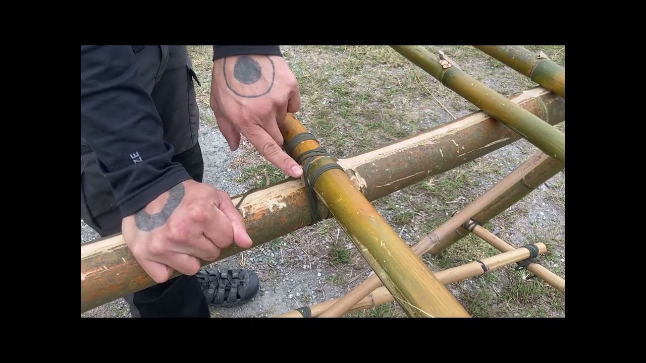 野地工事-如何綁方回結/WildCraft-How to tie a Square Lashing