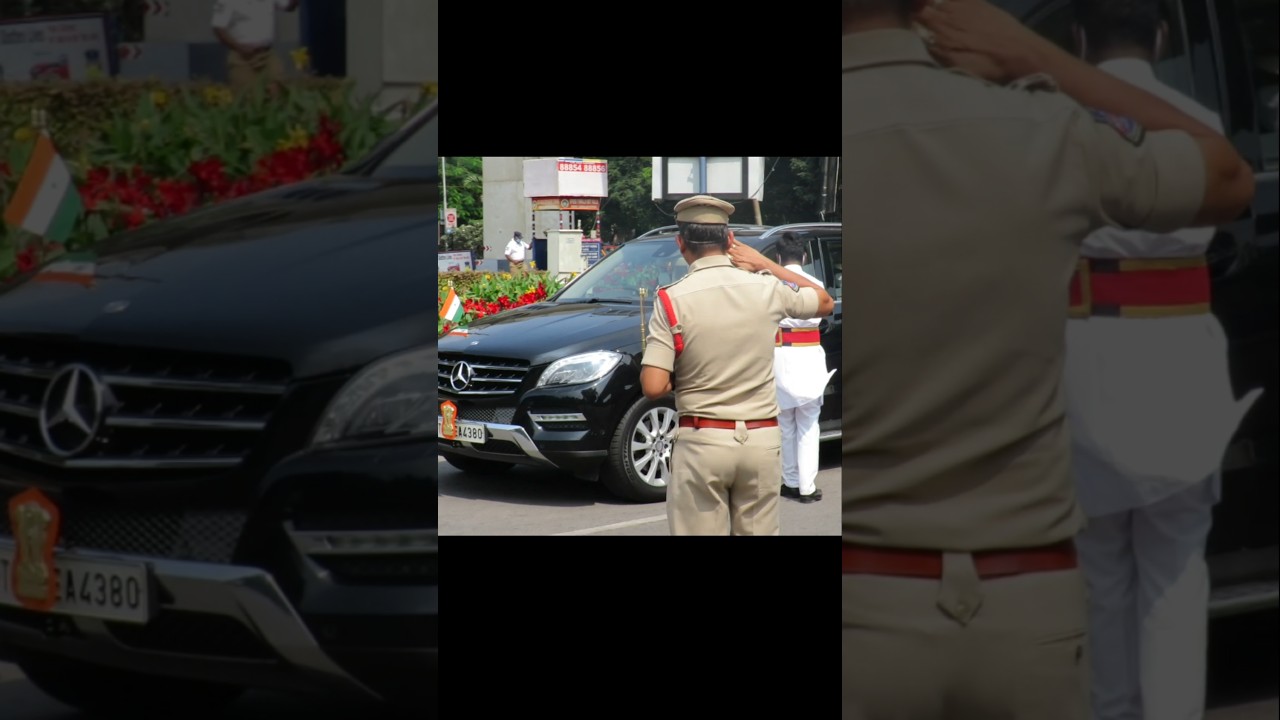 Governor's High Security Convoy in Hyderabad #governor #president #protocol #security #shorts