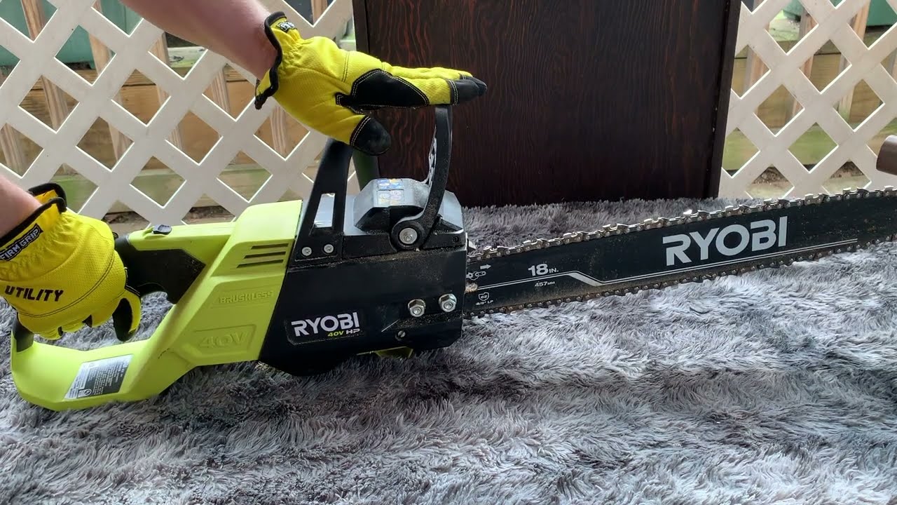 Ryobi Battery Chainsaw - Instructions, Testing and Unbiased Review (RY 40580) 18