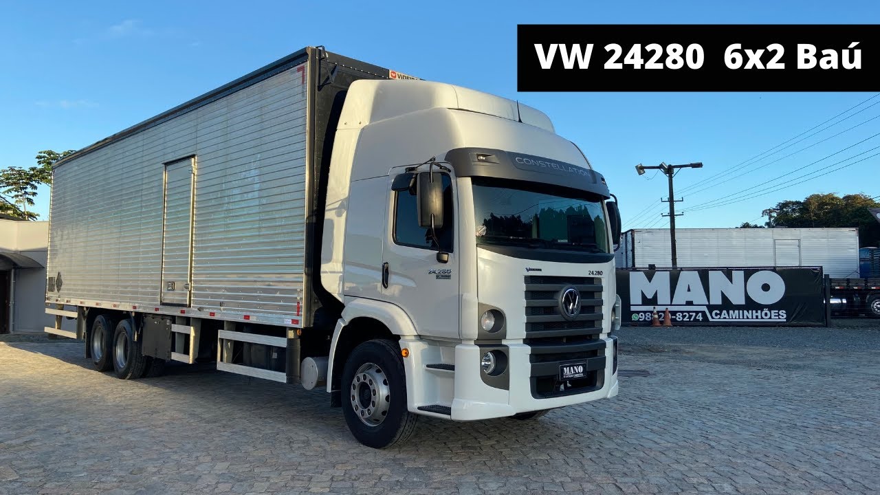 VW 24-280 2022 CONSTELLATION. 6x2 BAÚ  | CAMINHÃO À VENDA | MANO CAMINHÕES | ESTOQUE