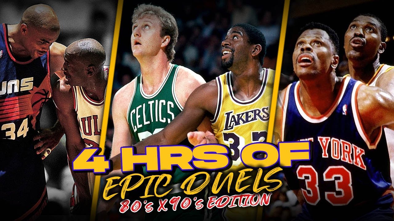4 Hours Of LEGENDARY 80's x 90's NBA Playoffs Duels 😤