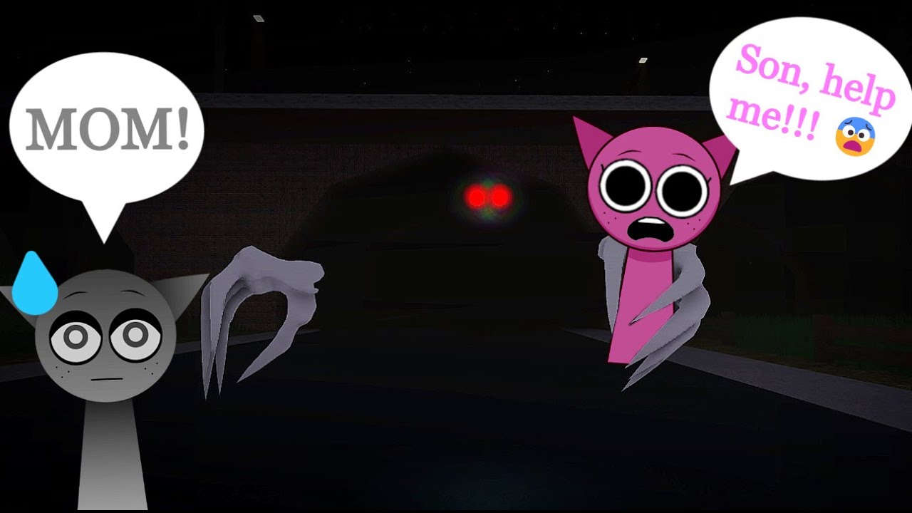 Gray Sprunki Tries To Save His Mom From Shadow Monsters - Roblox Run or Die - Sprunki Sad Stories