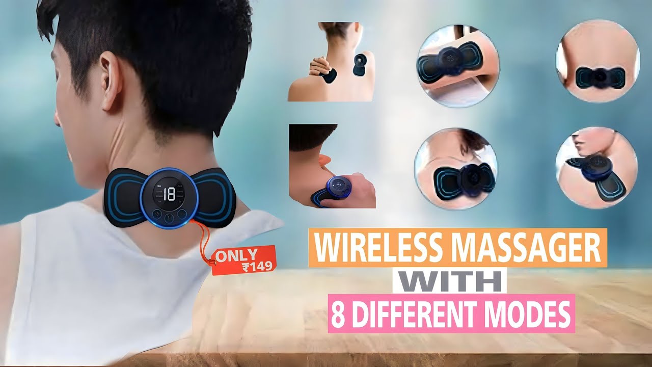 Wireless Portable Solder, Arm, Waist Etc. Massager With 8 Mode and 19 Strength Level | Mini Massager