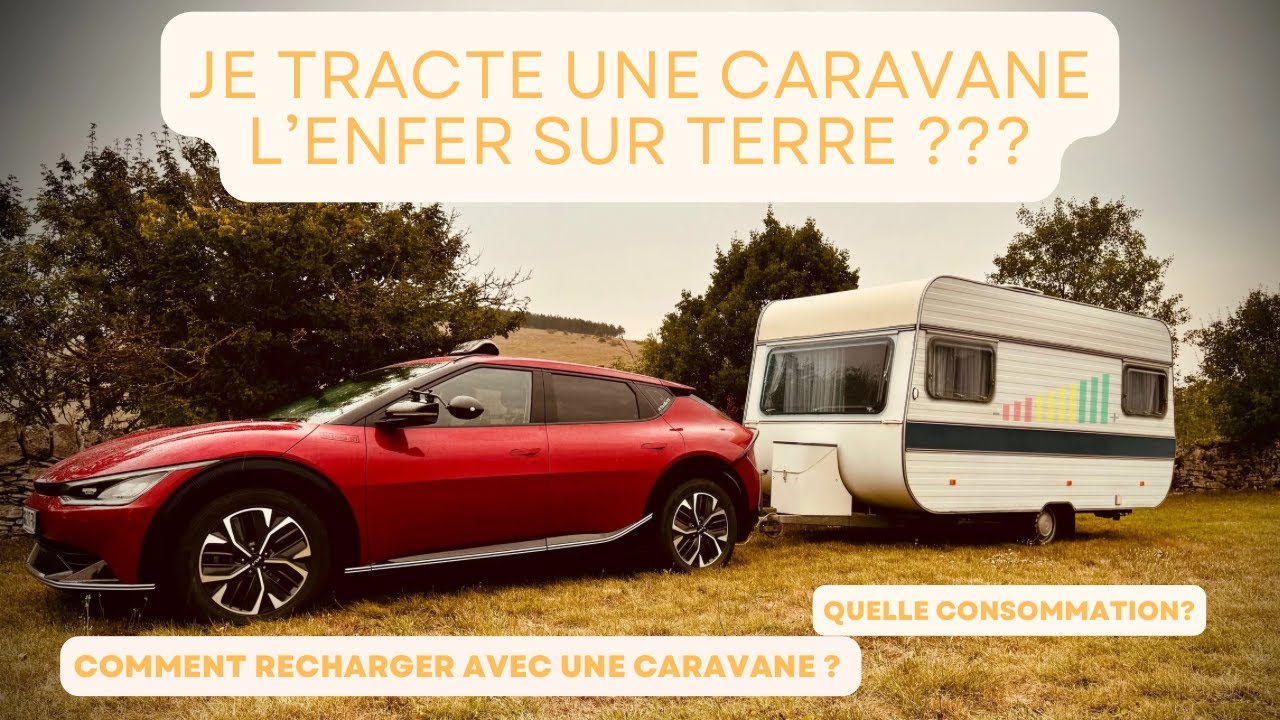tracter une caravane avec sa voiture électrique = grosse conso?