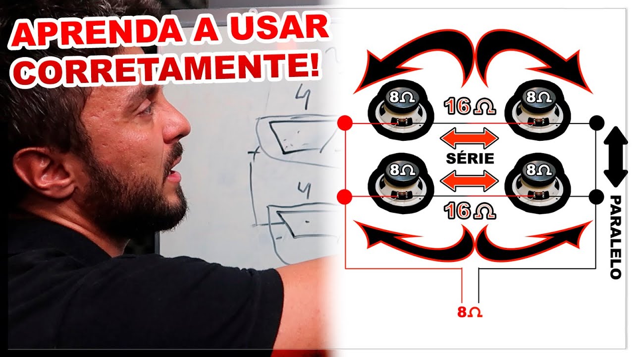 Como ligar Alto Falantes em série ou em série-paralelo - Vantagens e Desvantagens EXEMPLOS PRÁTICOS