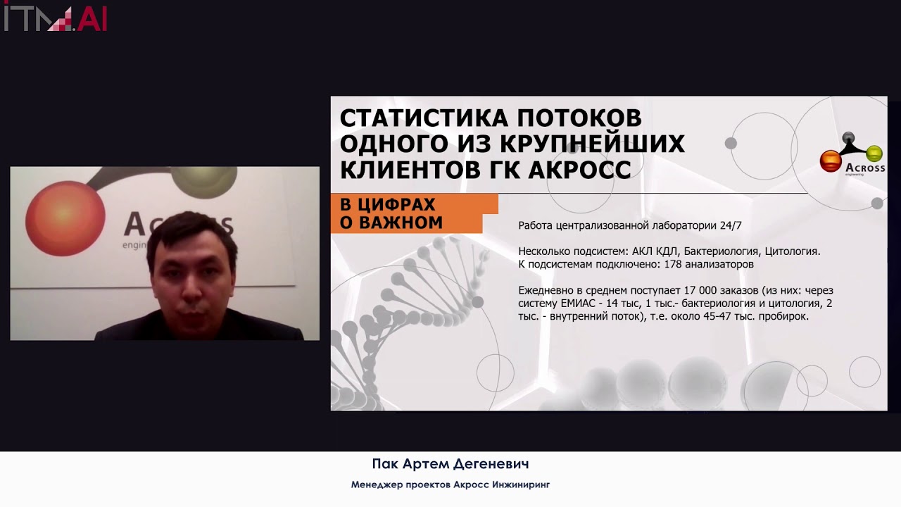 Артем Пак. Эффективный способ обоработки больших данных в централизованной лаборатории. ITM-AI2021
