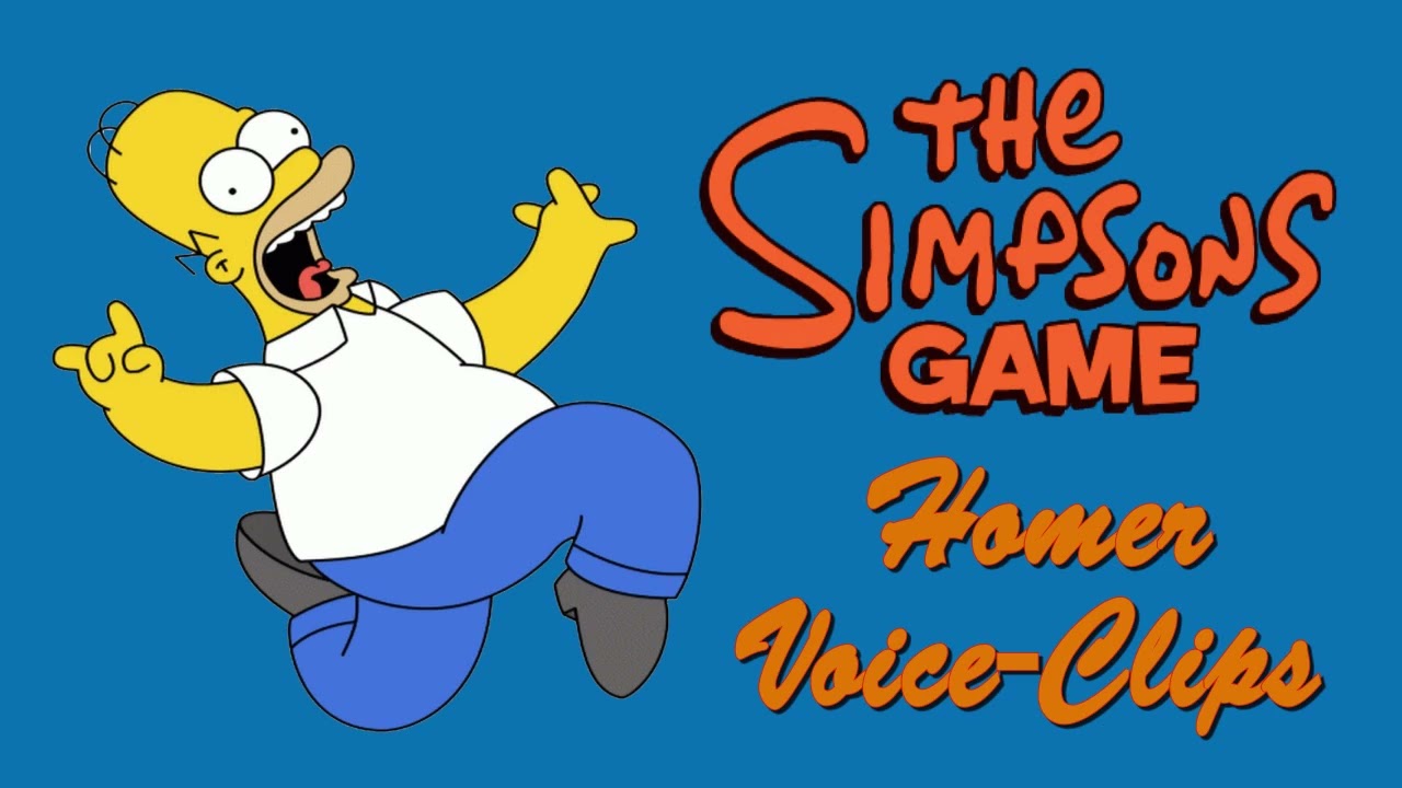 All Homer Simpson Voice Clips • The Simpsons Game • All Voice Lines • Funny • 2007