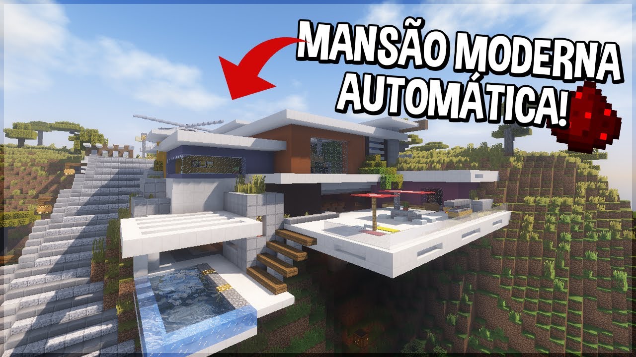 Minecraft: ESSA MANSÃO MODERNA É TOTALMENTE AUTOMÁTICA!