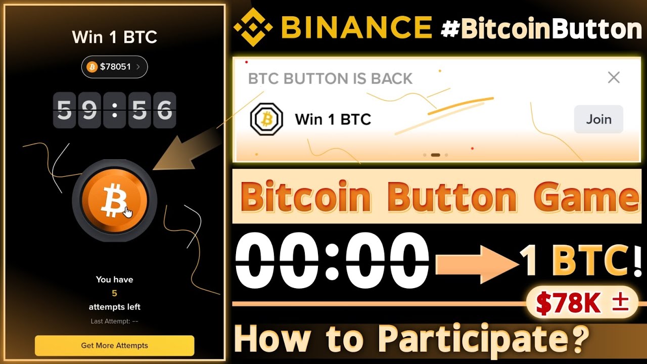 Binance Bitcoin Button Game | Your Chance at 1 BTC | How to Participate
