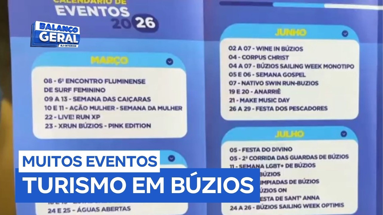 Búzios (RJ) lança calendário com mais de 50 eventos para 2026