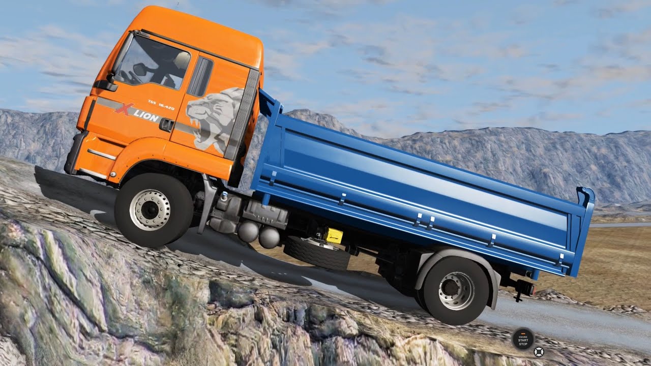 BeamNG Drive - 4x2 MAN TGS Dump Truck on the Test Area 54 Map Part 2
