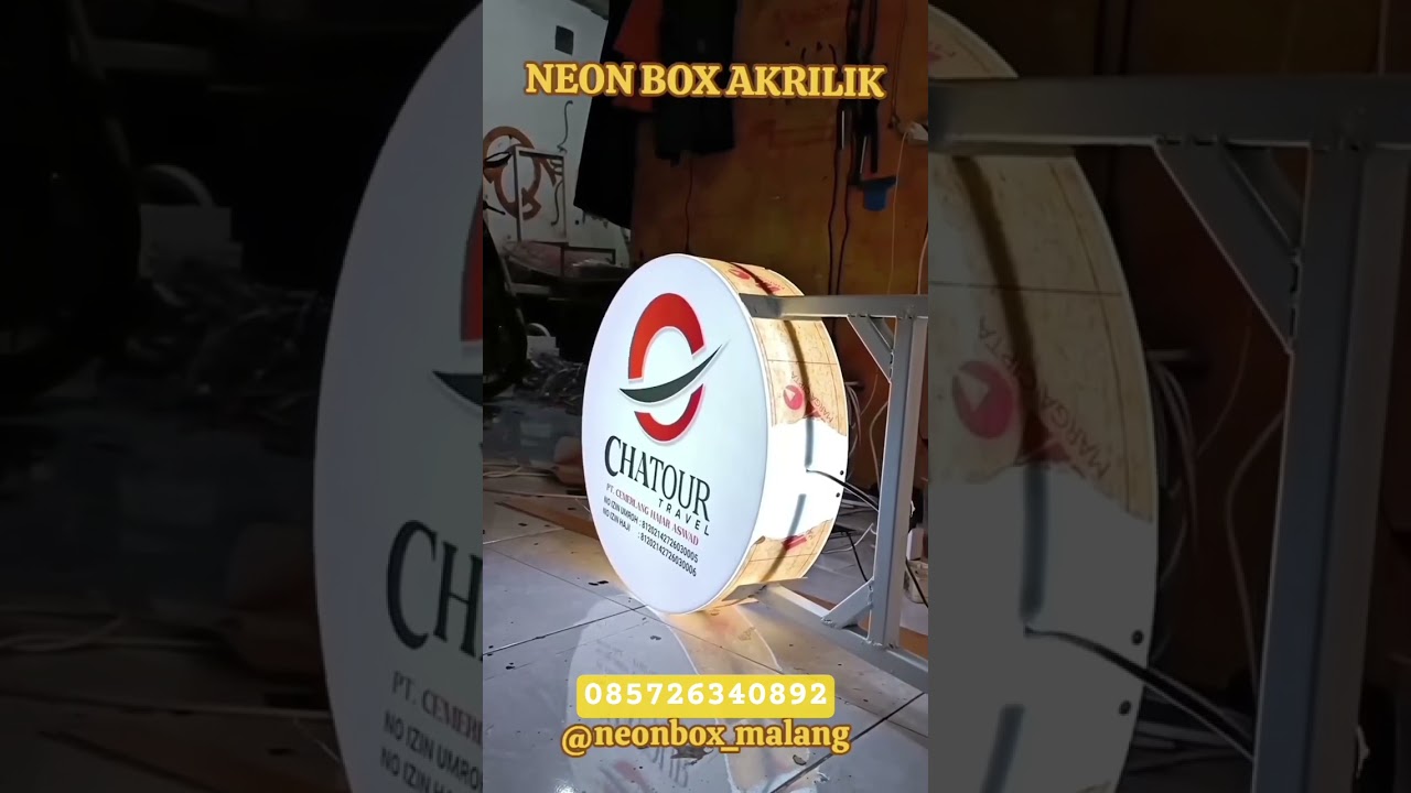 NEON BOX FULL AKRILIK FREE BESI BRACKET LOKASI MALANG HUB. 085726340892 #infomalangraya