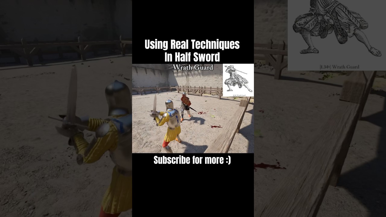 Using Real Sword Techniques: Vom Tag, Wrath Guard, 3 Strikes | Half Sword Demo