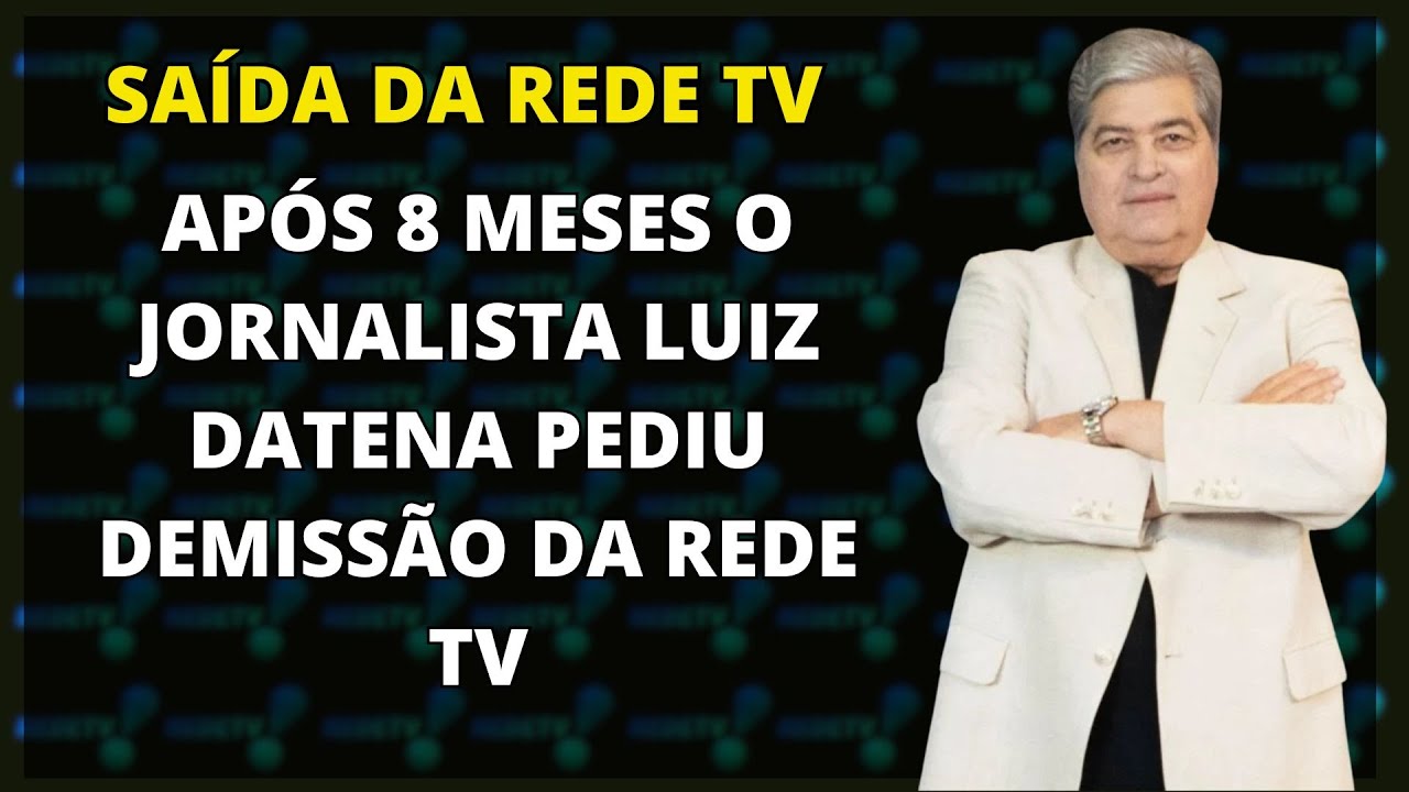 Após oito meses na RedeTV!, José Luiz Datena anuncia demissão ao vivo para ingressar na TV Brasil