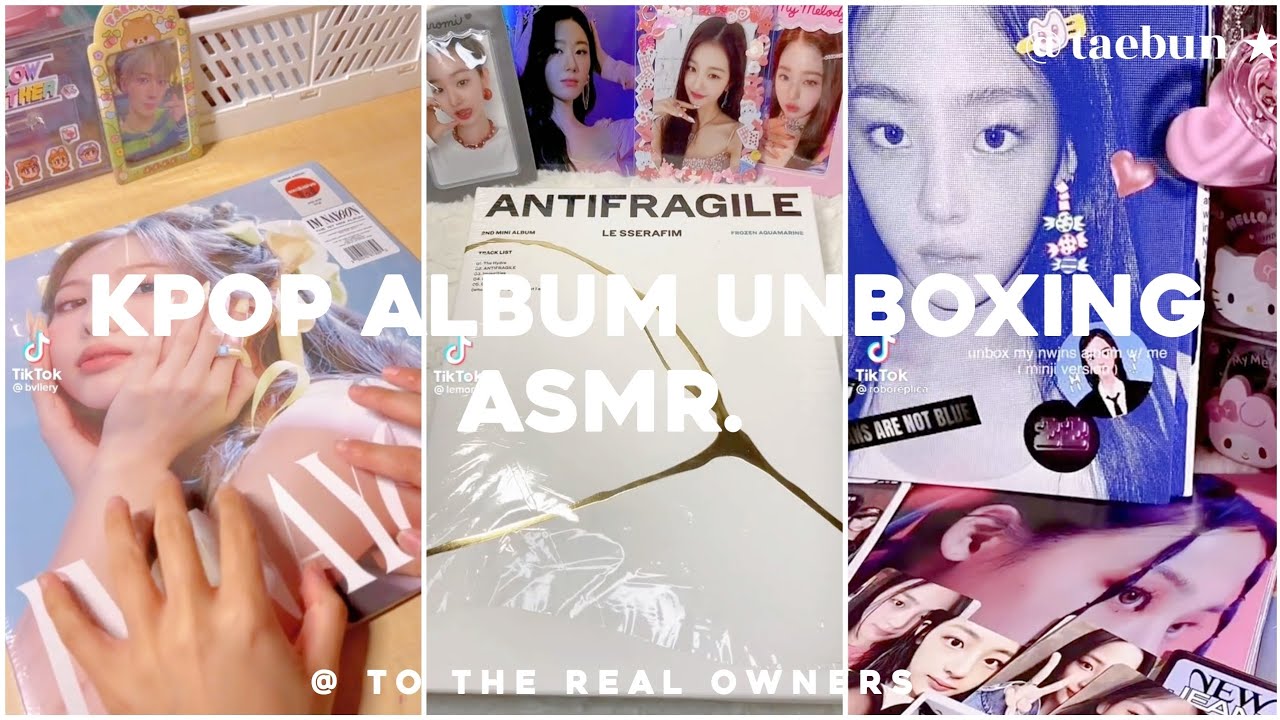 ★ 💿 unboxing kpop albums asmr-ish || tiktok compilation 🗯